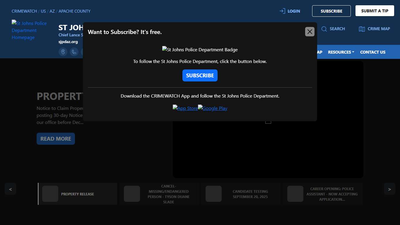 St Johns Police Department Apache County