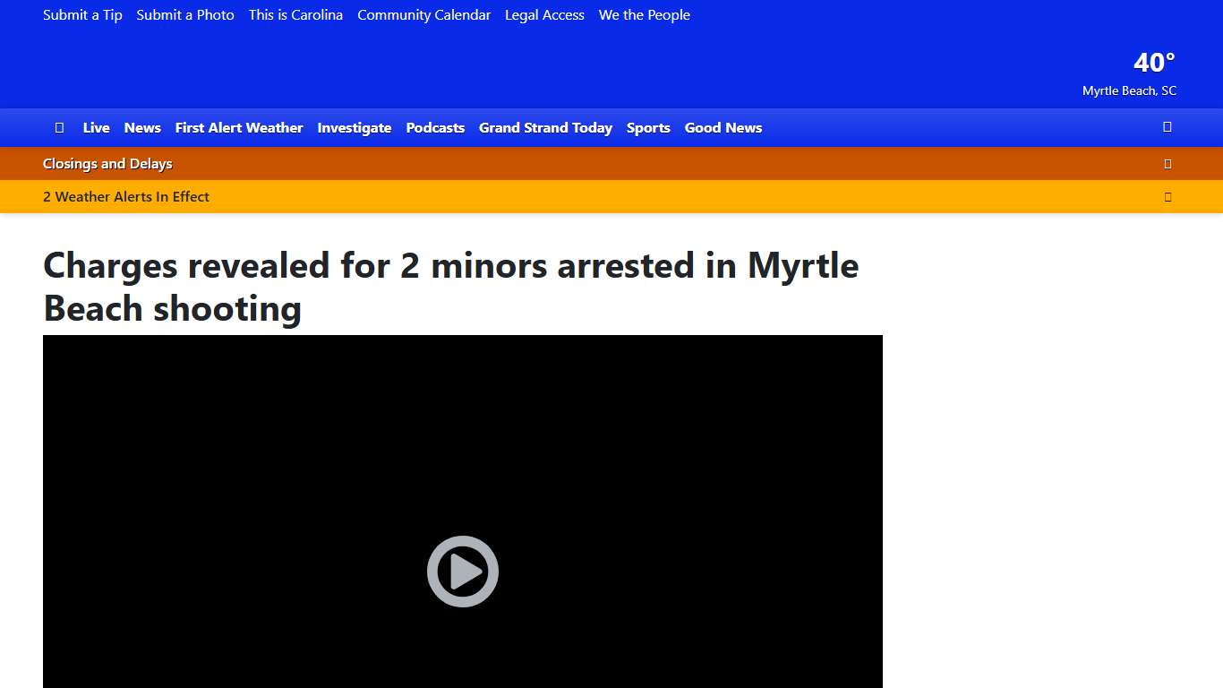 Charges revealed for 2 minors arrested in Myrtle Beach shooting